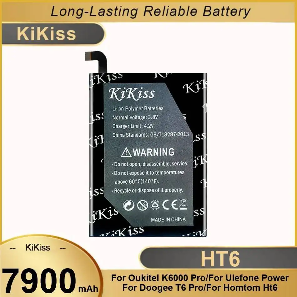 Долговечный аккумулятор 7900 мАч для мобильного телефона Homtom HT6 Oukitel K6000 Pro Ulefone Power Doogee T6