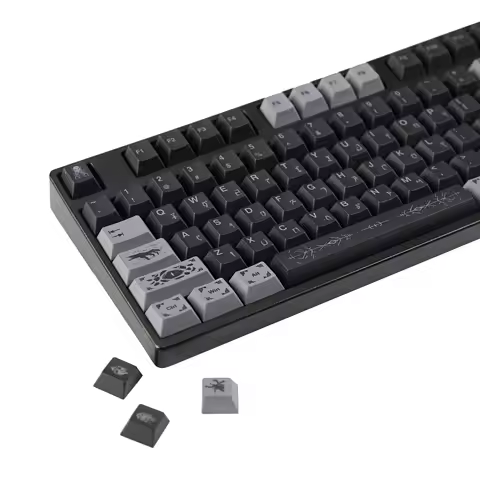 YMDK Occult Theme 143 Key PBT Cherry Profile Five Sides Dye Sub Custom Keycaps for 61/68/75/87/98/104/108 MX Mechanical Keyboard