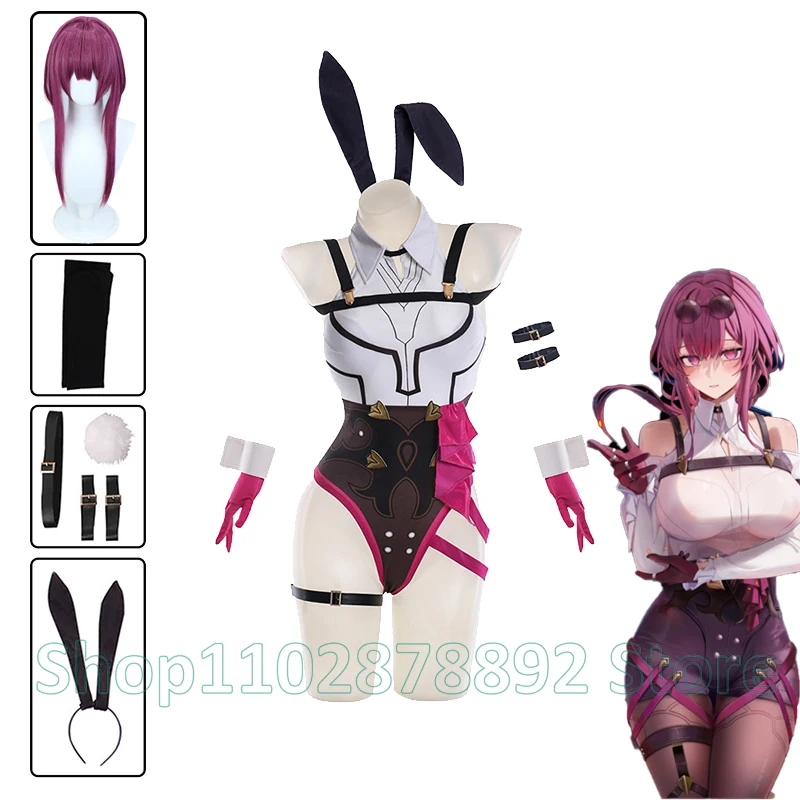 Traje de Cosplay de Kafka DOUJIN para mujer, traje de baño Sexy, juego Honkai Star Rail, traje de juego de rol para fiesta de Halloween