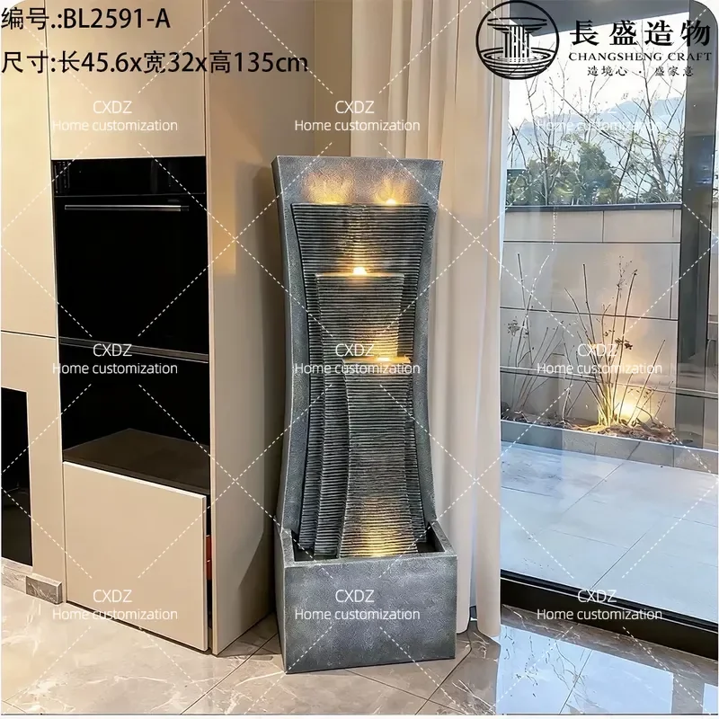 Entrance Rockery Flowing Water Fountain Living Room Lucky Feng Shui Ornament Circulating Water Landscape Housewarming Opening