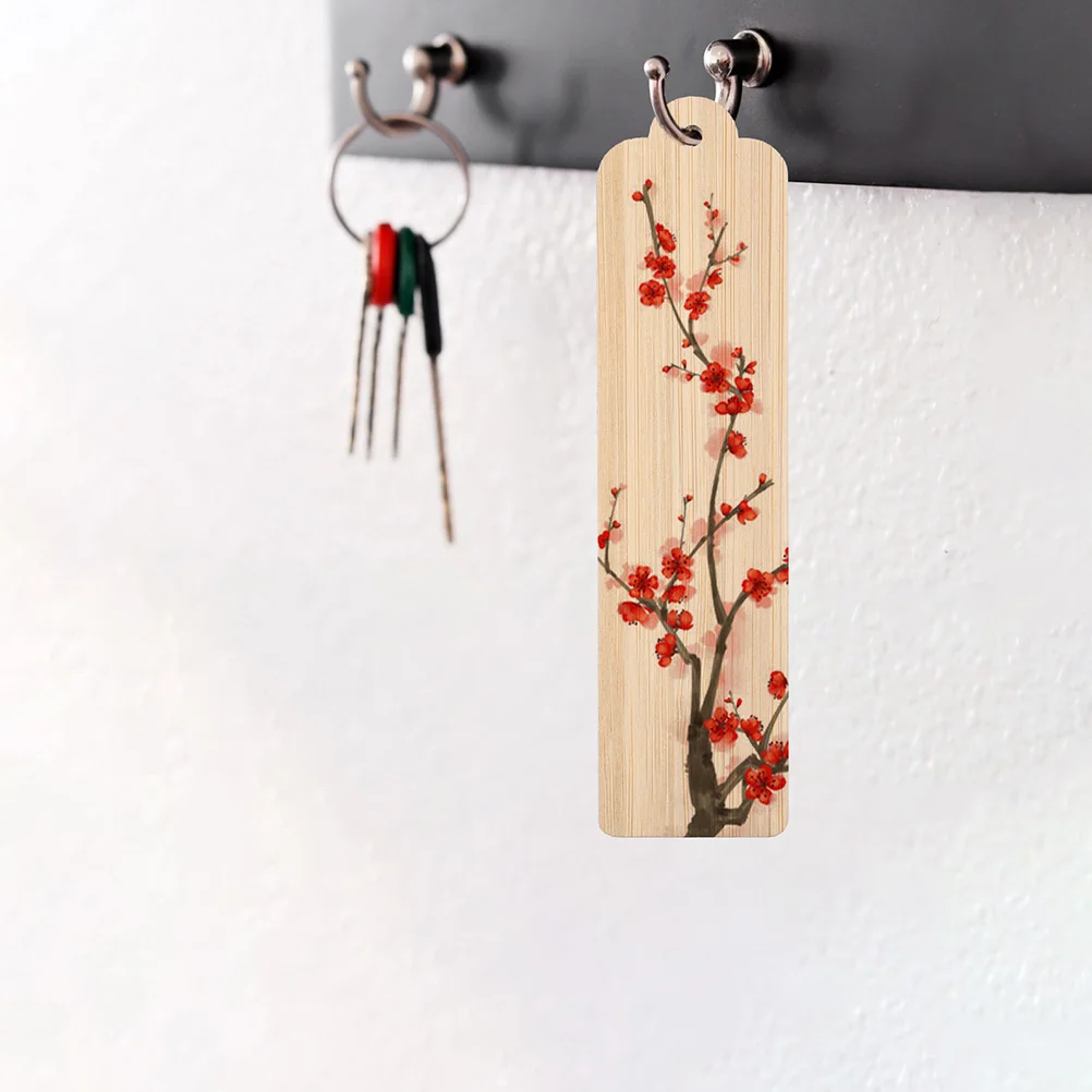 

10 Sets DIY Bookmark Materials Bookmarks for Boys Teacher Vintage Wooden Pendant Blank Crafts Tassel Tracking