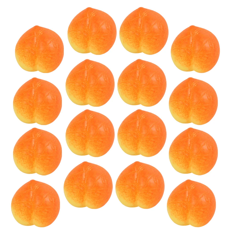 20Pcs Peach Stress Relief Squeeze Ornaments Mini Fruit Shaped Decompression Office Party Relaxing Playthings Elastic Portable