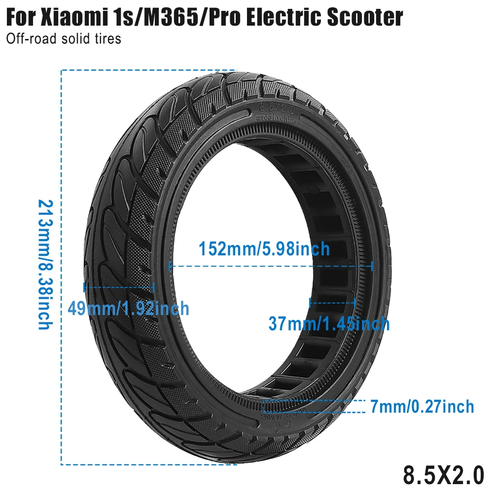 50/75-6.1 Vollgummireifen für Gotrax XR GXL V2 Apex XL Hover 1 Jive Journey Aovopro Es80 Elektroroller 8.5x2.0 Reifen für Xiaomi – Detail 1