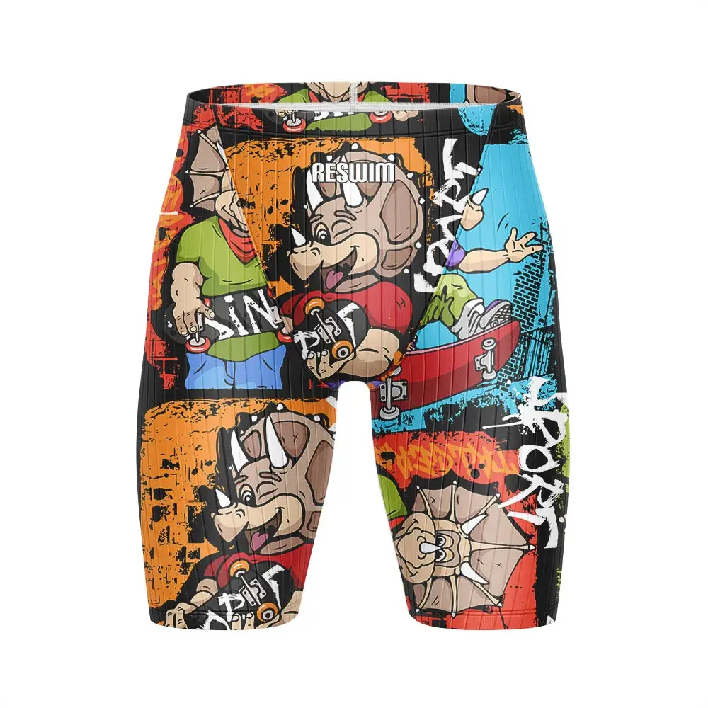 2026 Men's Swim Jammer Endurance Athletic Training Swimsuit Summer Beach Swimming Trunks For Swimwear Jammers Tights Surf Shorts