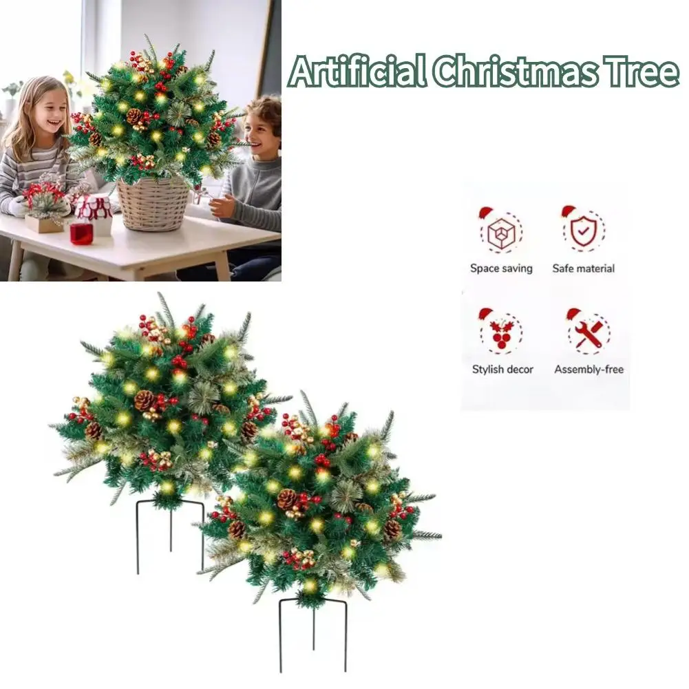 Artificial Christmas Tree Home Bedroom Party Decorations Christmas Pine Tree Children DIY Handicraft 2025 New Year Gift