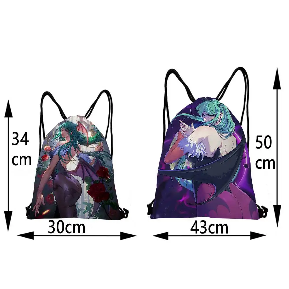 Girl Game M-morrigan Aensland 1 Piece Drawstring Bag Backpack, Adjustable Drawstring Backpack, Storage Bag, Drawstring Pocket