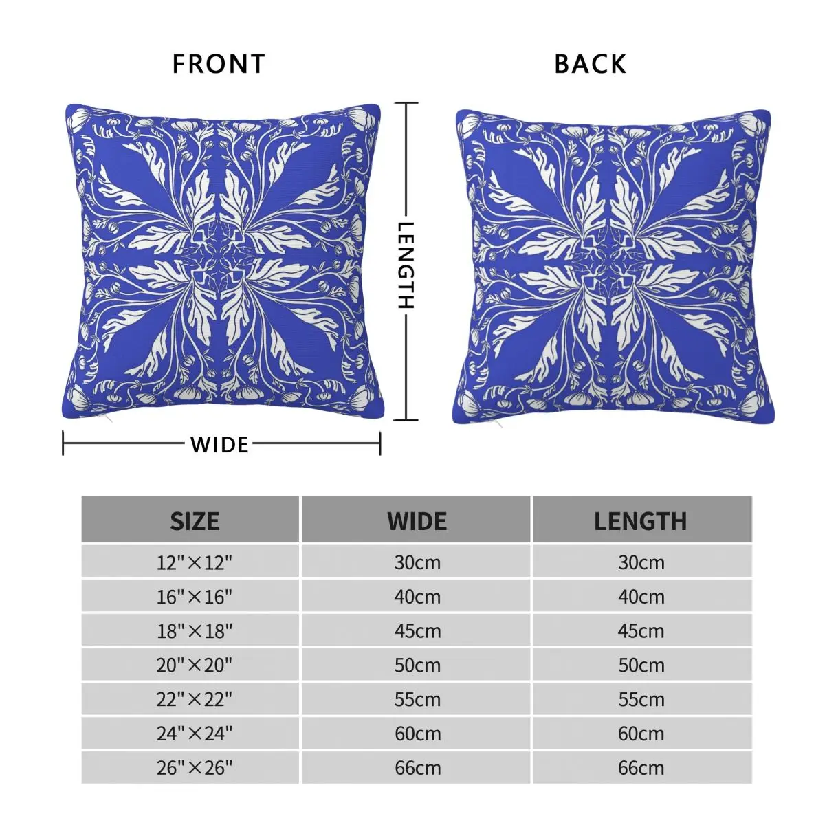 Buttercups Tile Periwinkle Square Pillowcase Polyester Linen Velvet Pattern Zip Decor Throw Pillow Case Bed Cushion Case