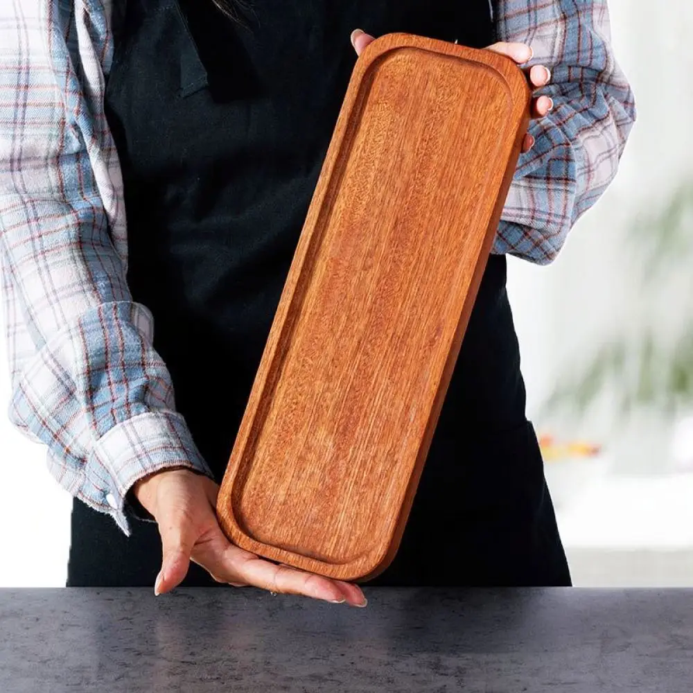 Elegant Elegant Ebony Wood Serving Tray With Handle Rectangular Pizza Board For Steak Bread Pastry Kitchen Dining Tableware - Aliexpress Deal
