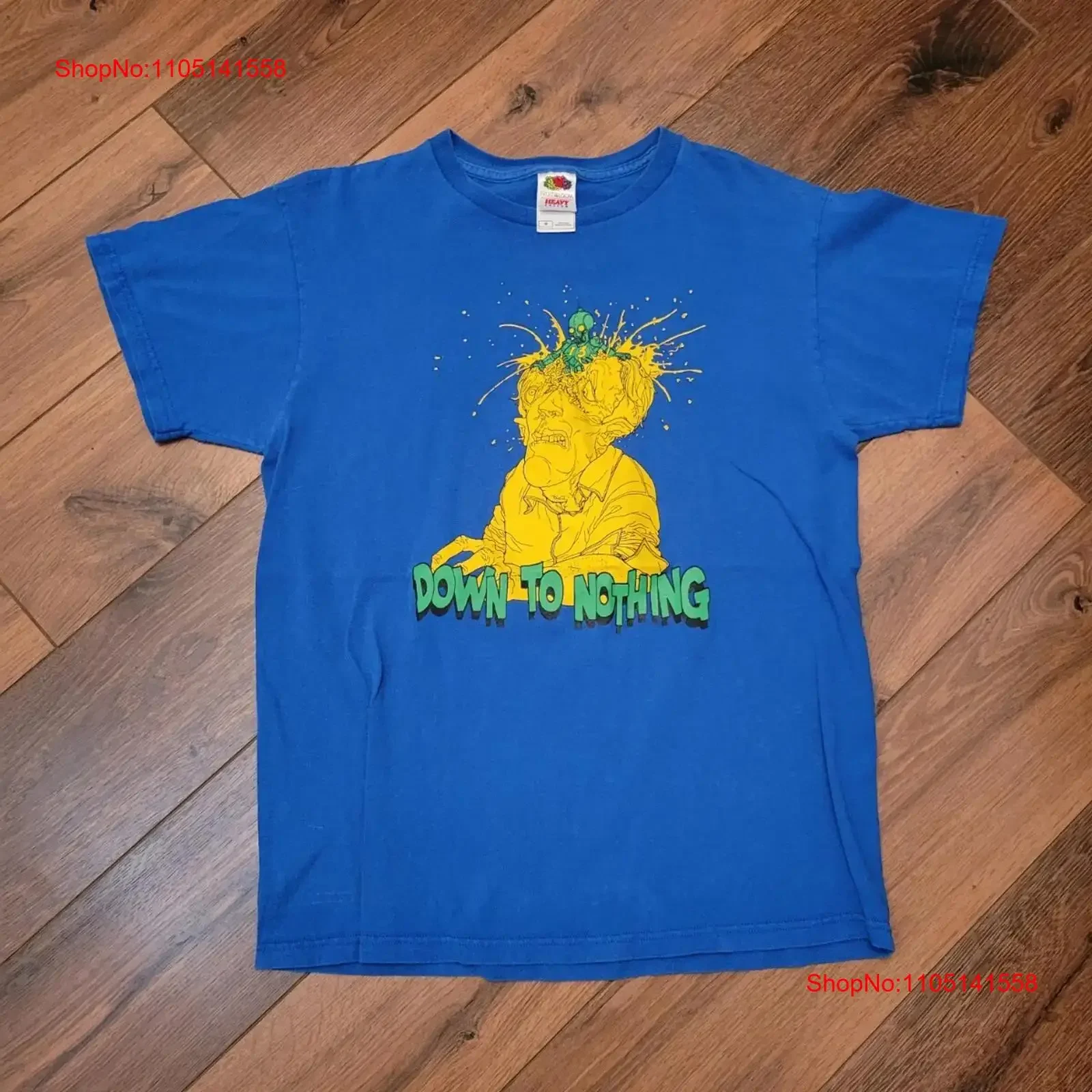 نادر خمر أسفل إلى لا شيء DTN RVA NYHC المتشددين الشرير تي شيرت ميد 1A خمر غسلها مصمم الأزياء الملابس امتدت