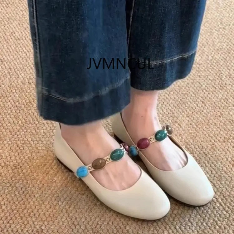 

Туфли Мэри Джейн из натуральной кожи, женские винтажные балетки во французском стиле, удобные туфли на плоской подошве для повседневной поездки