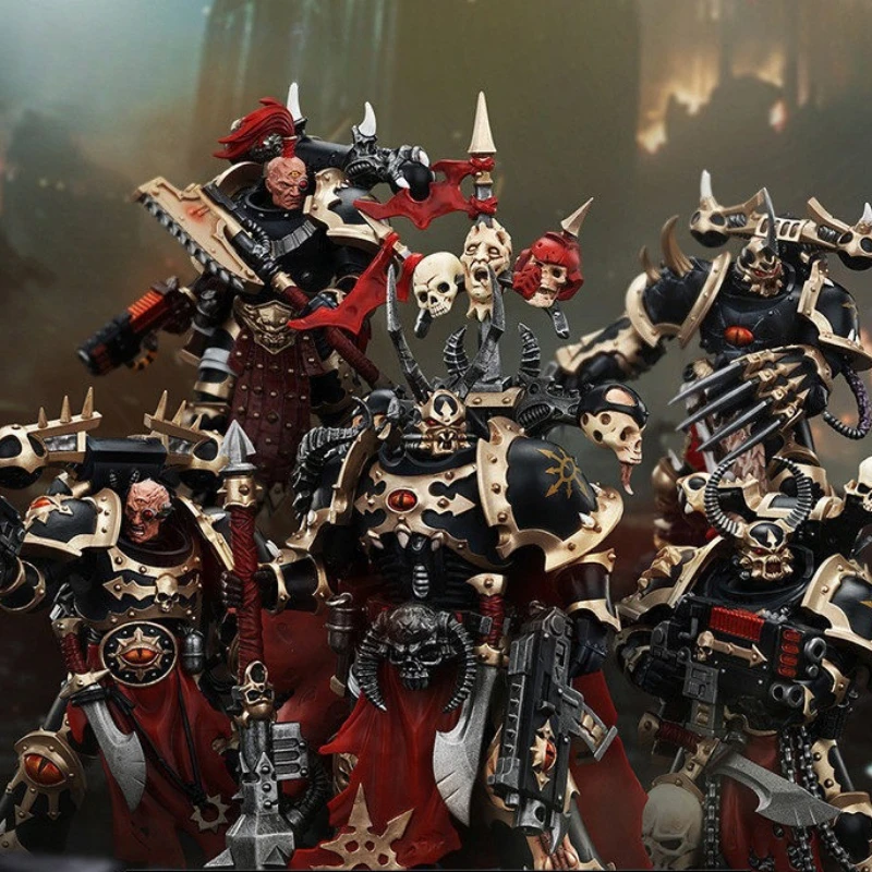 

JOYTOY Warhammer 40,000 1/18 Chaos Space Marines Black Legion Action Figure Handsome Collectible Anime Model Desktop Decor Gift