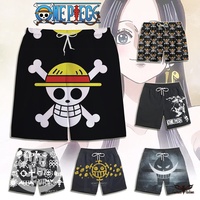 One Piece Luffy Short Pants Men's 3D Print Luffy Whitebeard Pirates Beach Shorts Streetwear Casual Man Short
