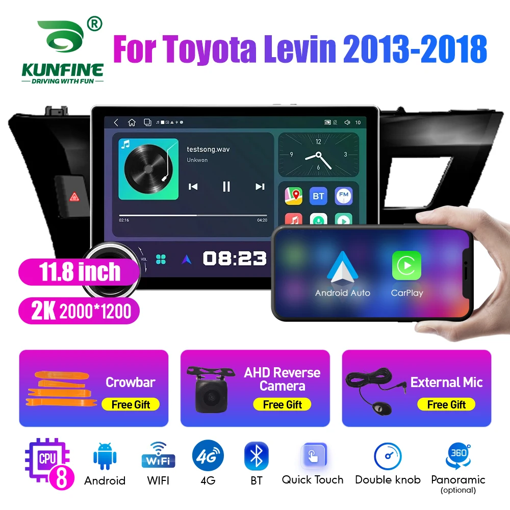 

11.8 Inch 2K Double Knobs 2 Din Car Radio For Honda Levin 2013-2018 Car Radio DVD Multimedia Video Player Android Auto Carplay