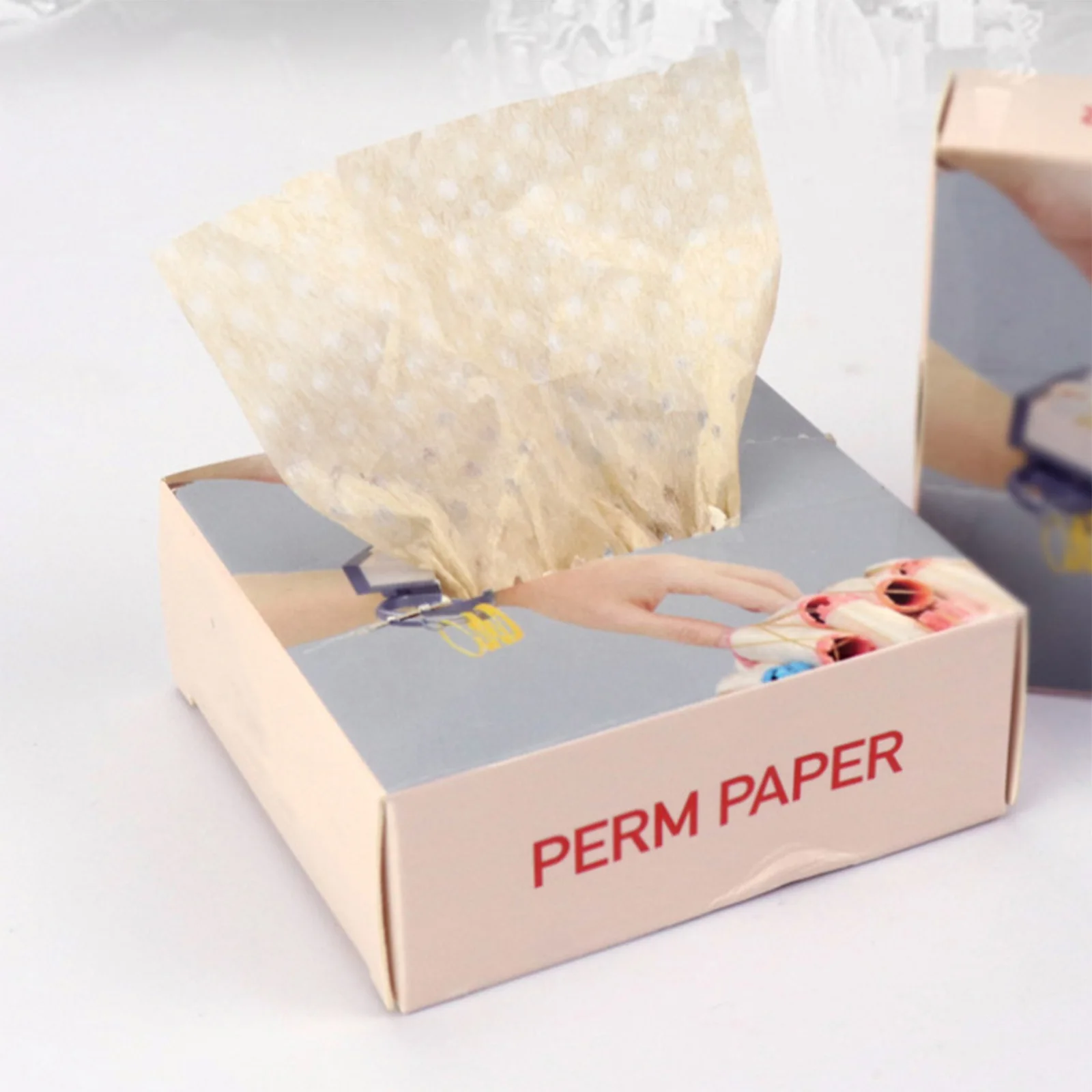 200 قطعة من أوراق تجعيد الشعر تستخدم في صالونات التجميل خفيفة الوزن ومقاومة للحرارة للاستعمال مرة واحدة لتجعيد ورق بيرم