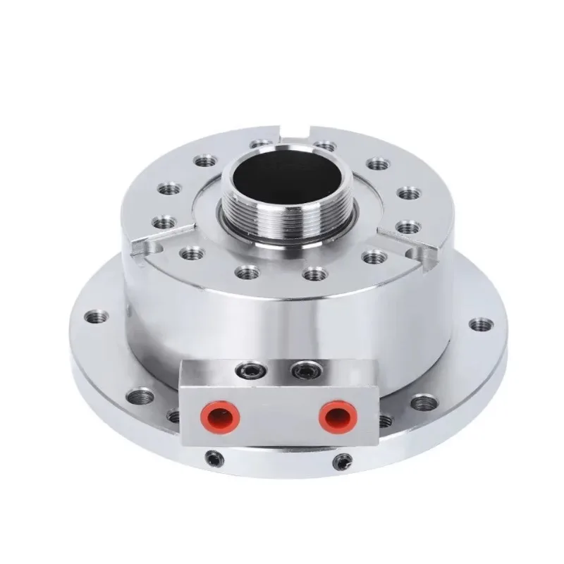 Vertical Chuck Base Hollow Oil Cylinder 6 8 10 Inch Hydraulic Three Jaw Pneumatic Chuck Fixed Seat