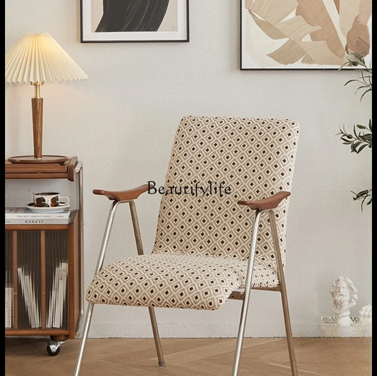 

Casual Soft Chair Nordic Retro Single Armchair for Small Apartments