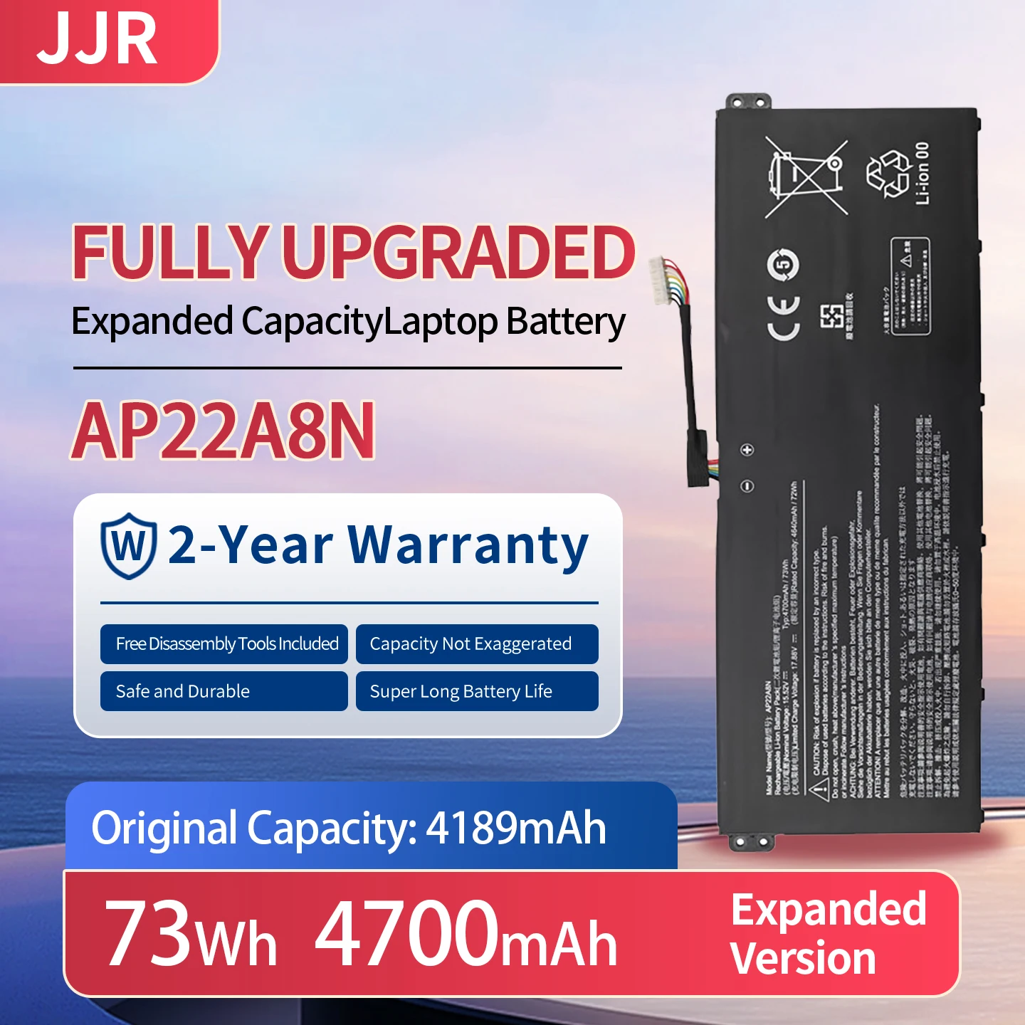 AP22A8N 4700mAh/73Wh 15.52V Higher Capacity Replacement Laptop Battery for ACER Swift Go SFG14 SFG16-71