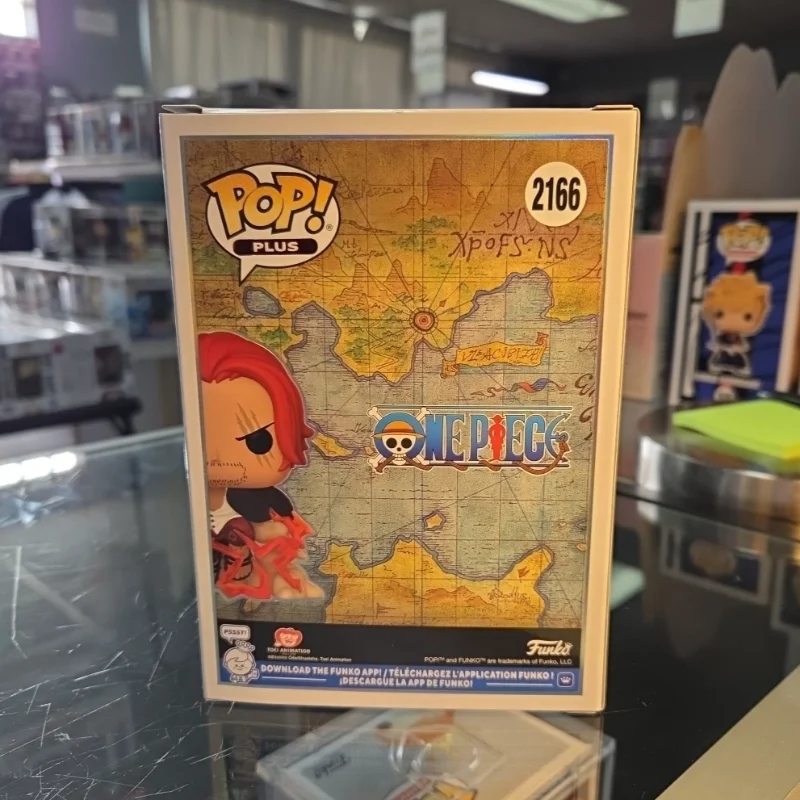 Auténtico Funko Pop One Piece Shanks # Figura Coleccionable de Anime 2166, Modelo de Vinilo, Adorno de Escritorio, Regalo para Fanáticos, Niños y Niñas