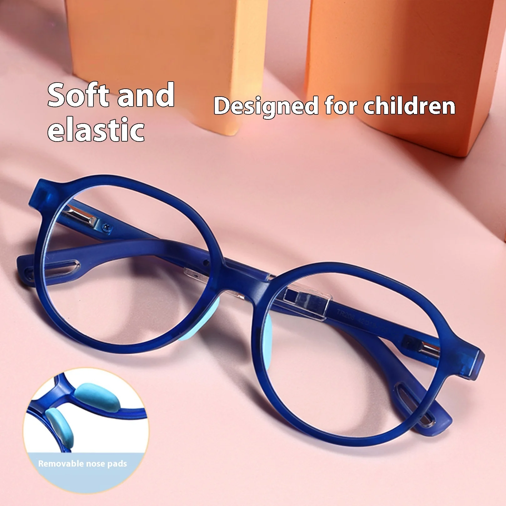 

TR Flexible Children's Anti-glare Blue Light Computer Glasses Kids Boy 0 Diopter Spectacles Myopia Optical Glasses Frame