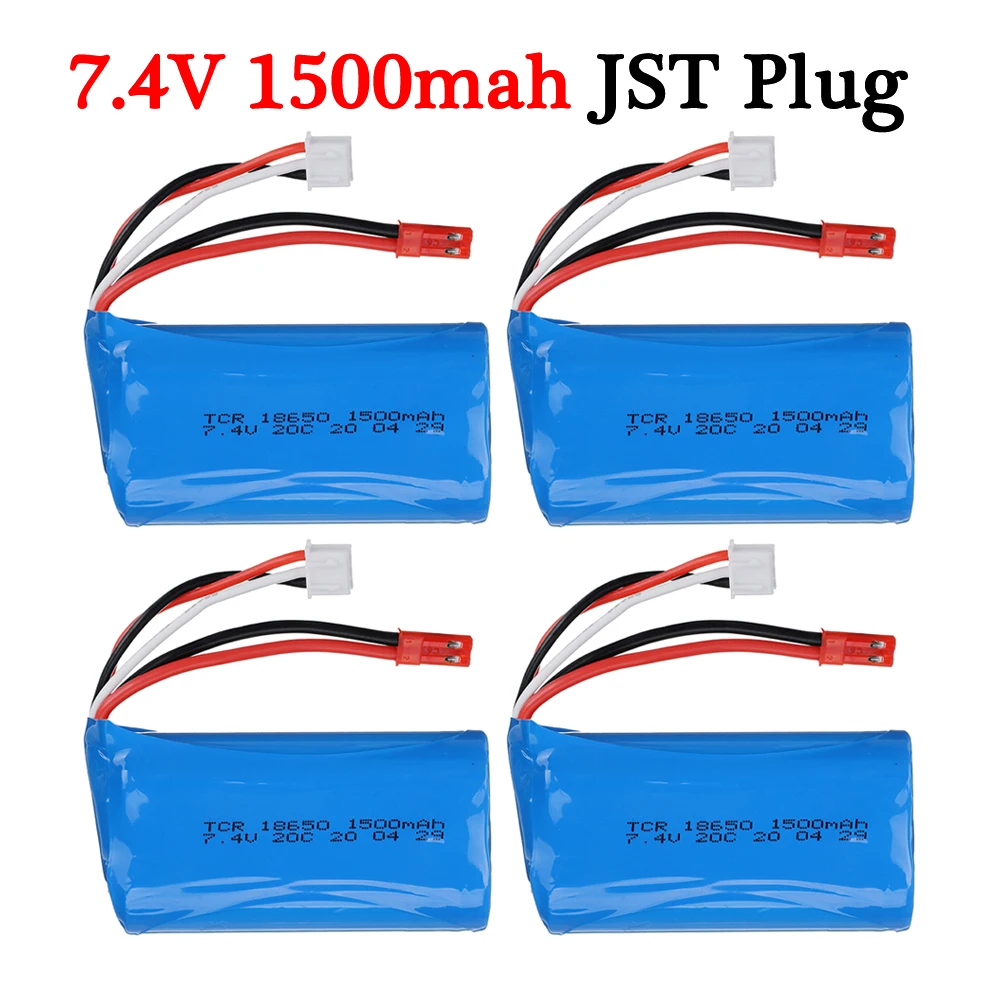 7.4V 1500mAh bateria Lipo dla UD1601 UD1602 SG1603 SG1604 7.4V 18650 bateria z wtyczka JST dla Rc łodzie zbiorniki samochodowe drony części