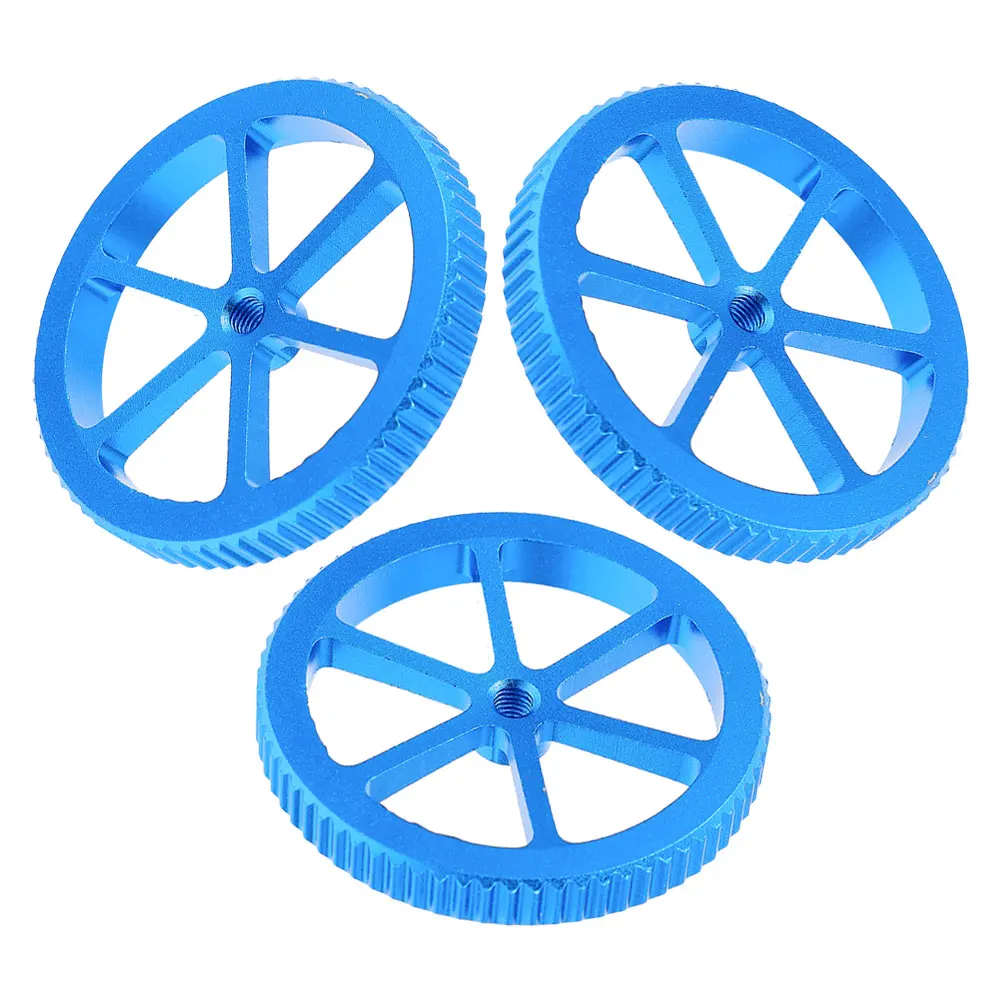 

3 Pcs Metal Hand Twist Leveling Nut M5 Blue 3D Printer Bed Leveling Nuts Ender3 3d Printer Bed Screws Kit Accessories Parts