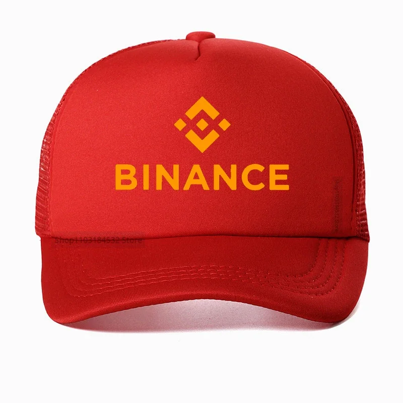 Binance التشفير قبعة بيسبول عادية الرجال قابل للتعديل قبعة Binance قبعات للآباء الصيف بارد تنفس شبكة قبعة سائق الشاحنة #4