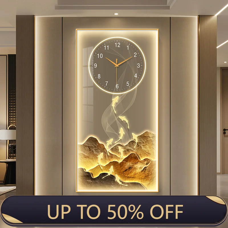 Modern Creative LED Wall Clock Lamps Mural Lighting Corridor Living Room Entrance Staircase Lustre Indoor Home Decoration Lights