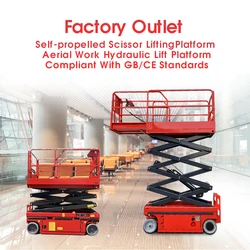 6M 8M 10M 12M 14M Self-Propelled Lifting Platform Aerial Work Platform Electric Scissor Lifts Elevating Table Machine (deposit)