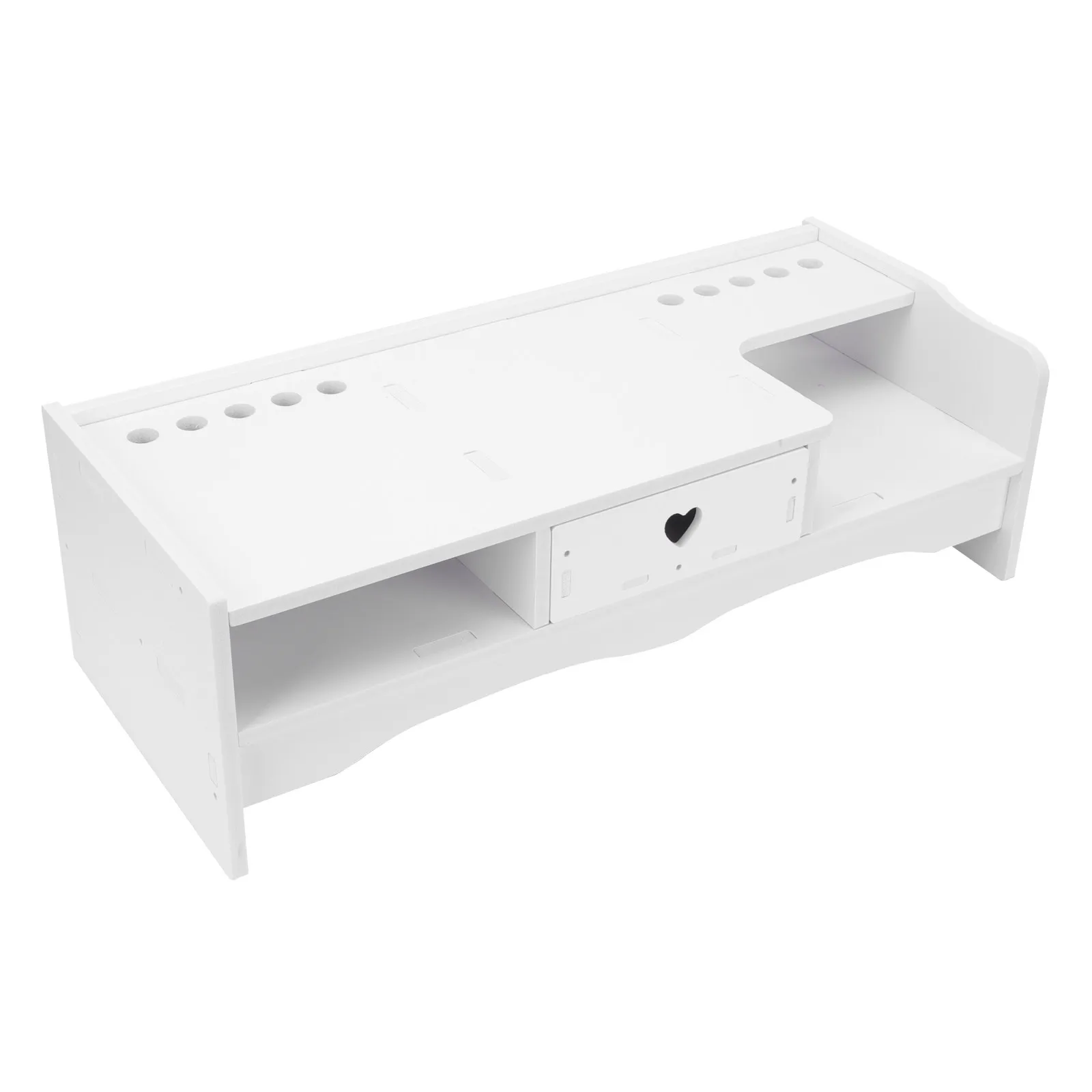 1Pcs Desktop Computer Monitor Stand Raised Rack Office Desk Organizer Storage Drawer Multifunctional Computer Screen Riser