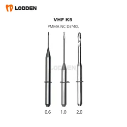 Vhf k5 pmma Fräs bohrer Dental labor werkzeug Fräsmaschine Schleif materialien Bohr gitter werkzeug 0.6/1.0/2,0mm Zahnmedizin