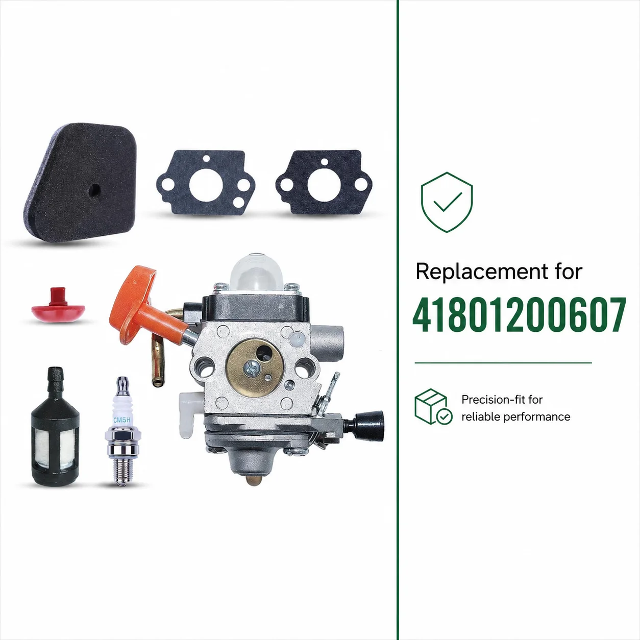 Carburetor Kit For Stihl FS130/130R HL100 KM90/100 Trimmer Brushcutter Repair Kit with Gaskets Replace 41801200608 41801200610