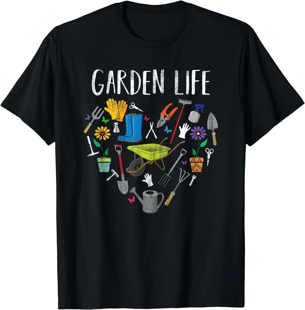 Funny Distressed Garden Life Gardening Love Gift Unisex T-Shirt S-5XL