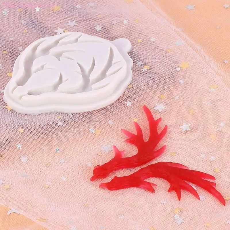 

62KE Antler Mould DIY Pendant Mold Making Resin Hair Clips Casting Mold for Holiday