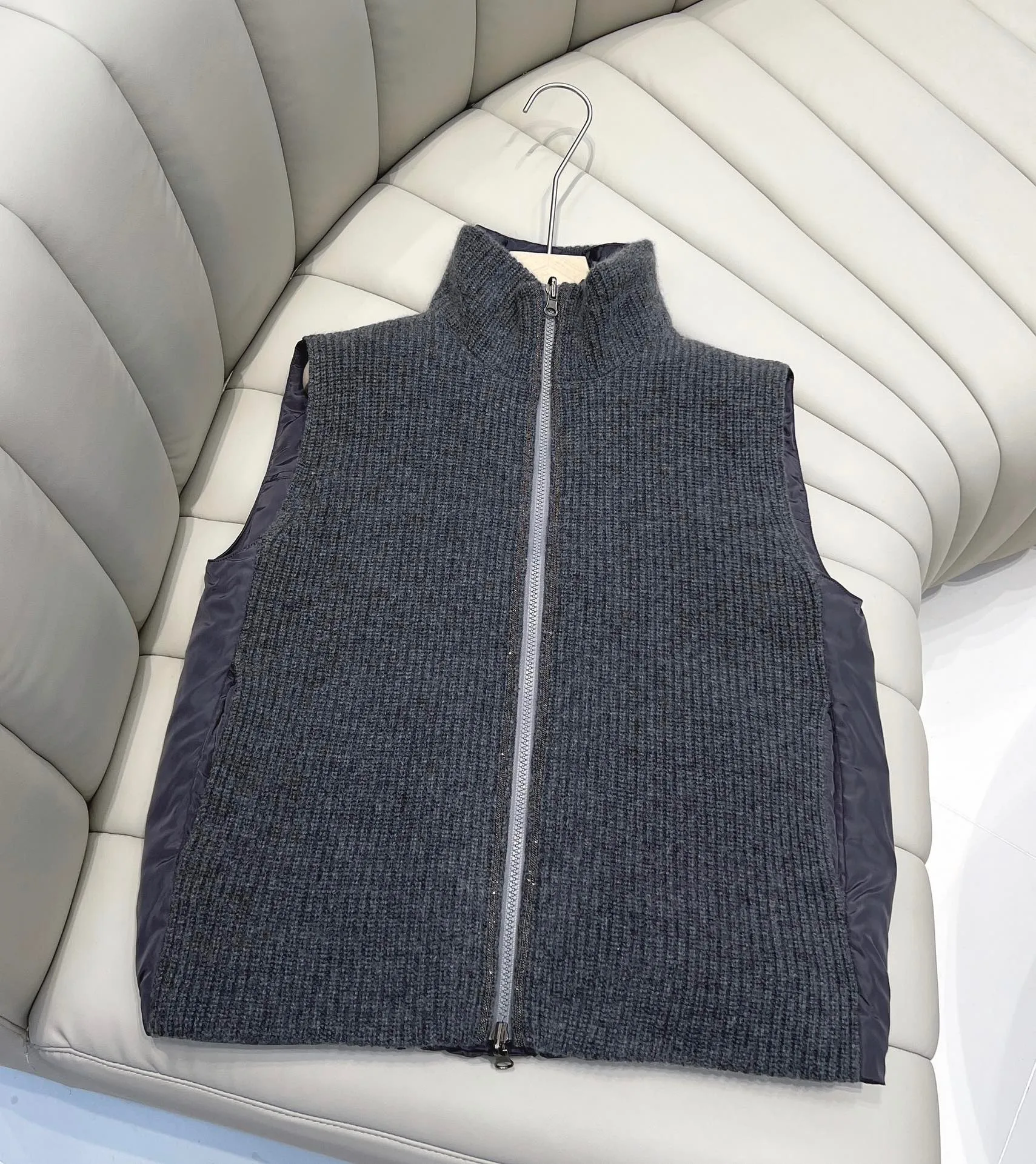 Gilet en duvet pour femme, haut avec patchwork, vêtements d'hiver, nouveau, 2024, 1102