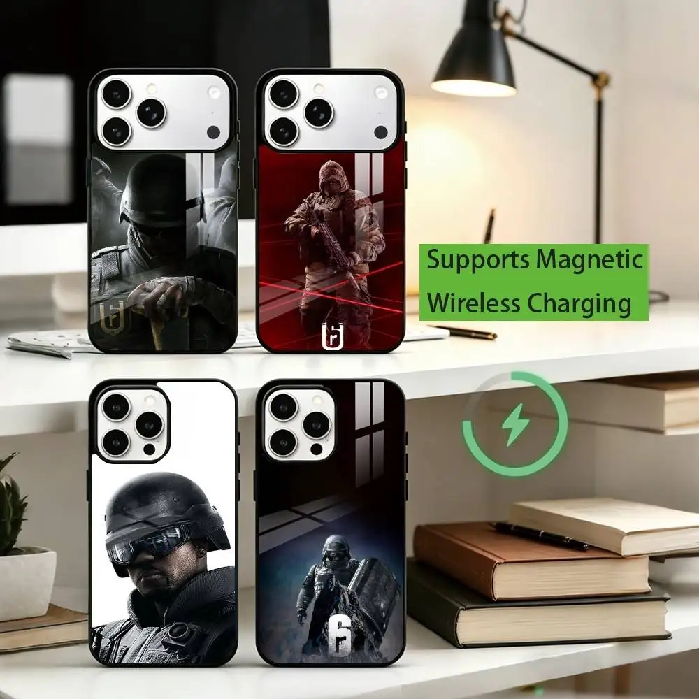 Чехол для телефона G-Game Tom Clancy's Rainbow Six Siege для iPhone 17, 16, 15, 14, 13, 12, 11 Plus, Pro с поддержкой магнитной беспроводной зарядки