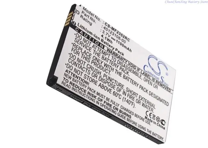 Replacement 1100mAh Battery for Bell/Novatel Wireless MiFi 2372 For Novatel Wireless/Vodafone MiFi 2352 For Rogers HotSpot