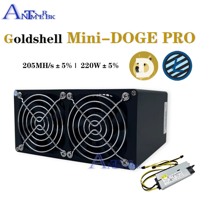 재고 있음 Goldshell Mini Doge Pro 버전 205MH/s 220W Dogecoin FLC mineur plus économique que Asic KD6 KD5 KD-BOX LT5 LT6 L3 +