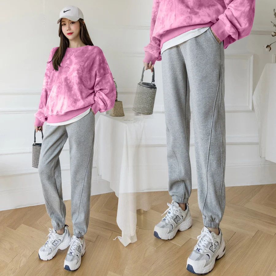 8245# Spring Autumn Maternity Pants High Waist Belly Clothes for Pregnant Women Sports Casual Pregnancy Jogger Trousers