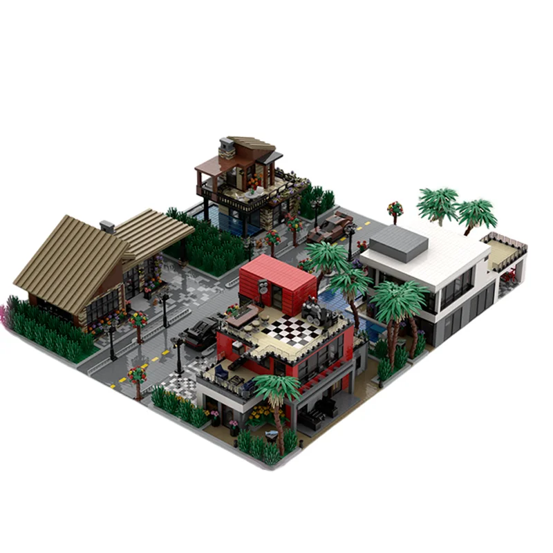 11629 pz MOC Moderna Case Personalizzate Bundle High Tech Cityed Modello Giocattolo Building Blocks Regalo Di Natale FAI DA TE Idea Creativa Mattoni Per Bambini