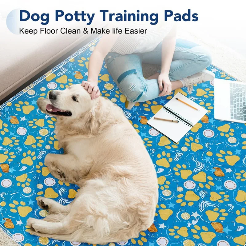 Washable Pee Pad For Dogs, 2 Pack Reusable Puppy Pads Waterproof Wee Wee Dog Pads, Absorbent Pet Potty Training Mats