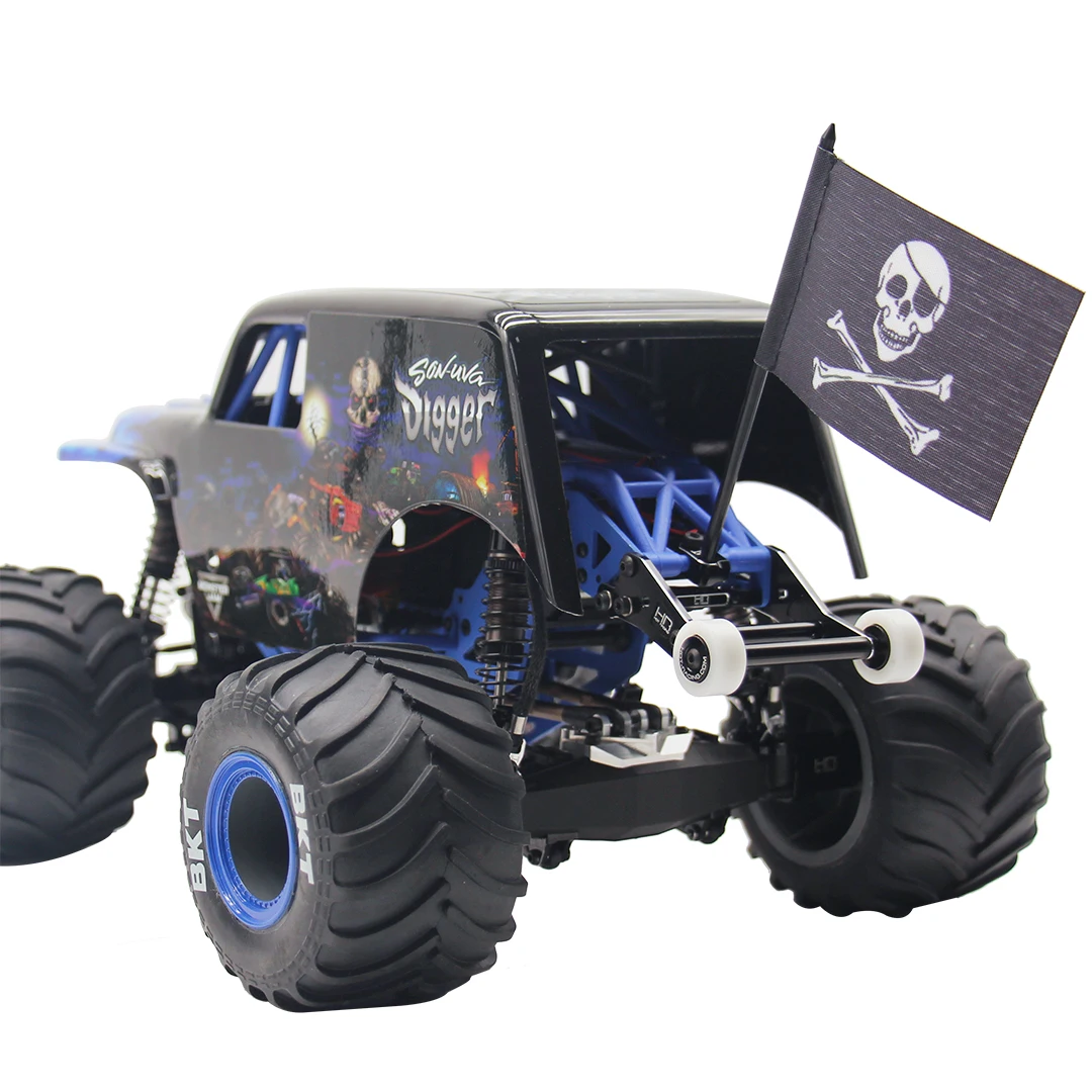 Gorące wyścigi 1/8 Jolly Roger flaga aluminiowa mocowanie flagi do 1/18 Losi mini LMT