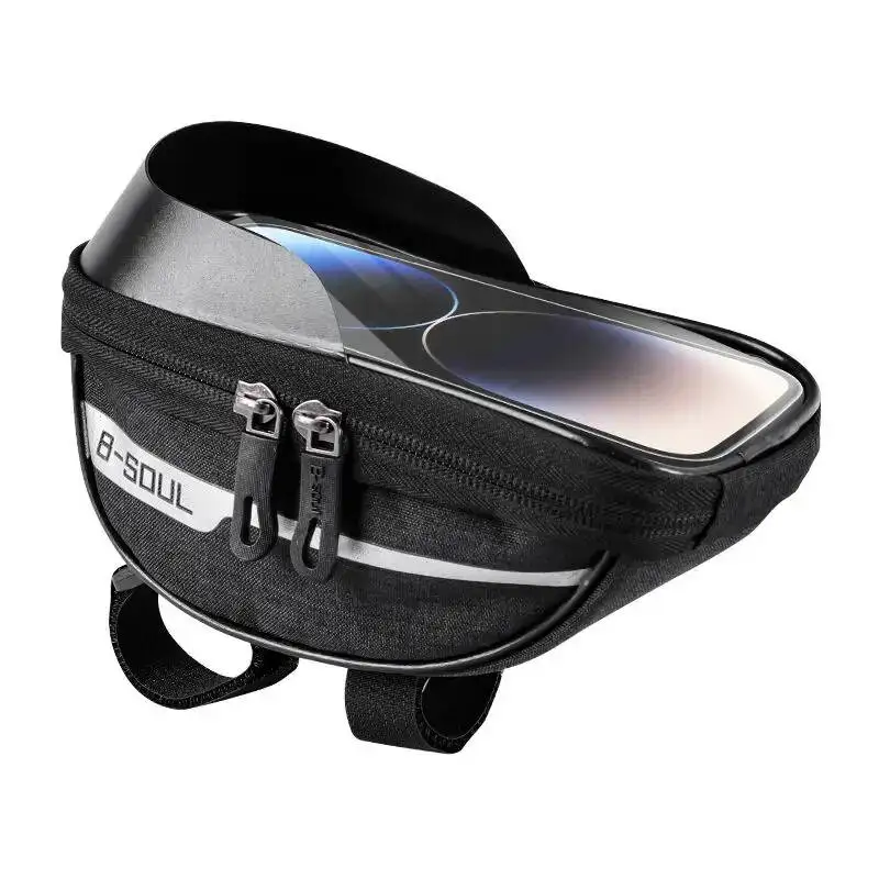

ESLNF Cycling Bicycle Bike Head Tube Handlebar Cell Mobile Bag Holder Screen Mount Bags Case For 6.5 Inch Phone