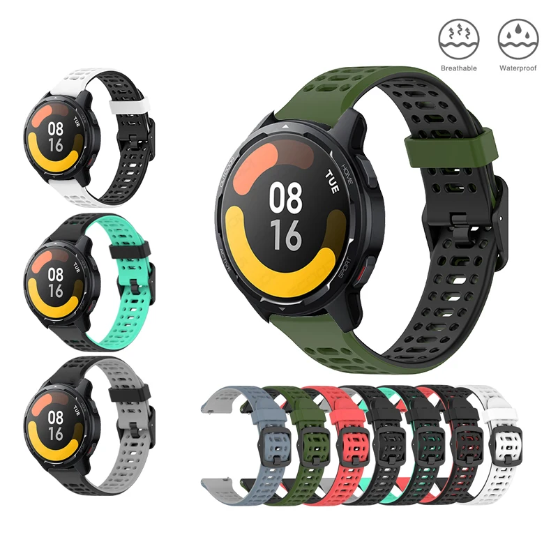 22mm Sport Silicone Strap For XIAOMI Watch 5 S4 S3 S2 S1 Pro Sport Active /Garmin/Amazfit Bip 6 5/Aolon/Samsung/Huawei Watch
