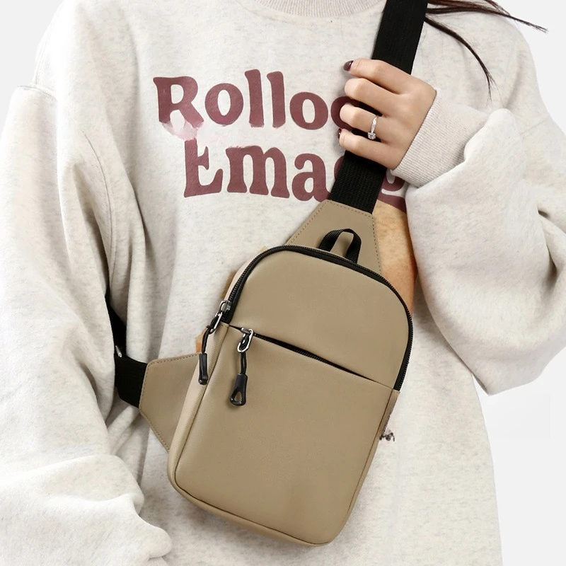 

Fashion Simple Korean Crossbody Bag Multi-Functional Outdoor Sports Waterproof Chest Bag Casual Business Single-Shoulder Bag