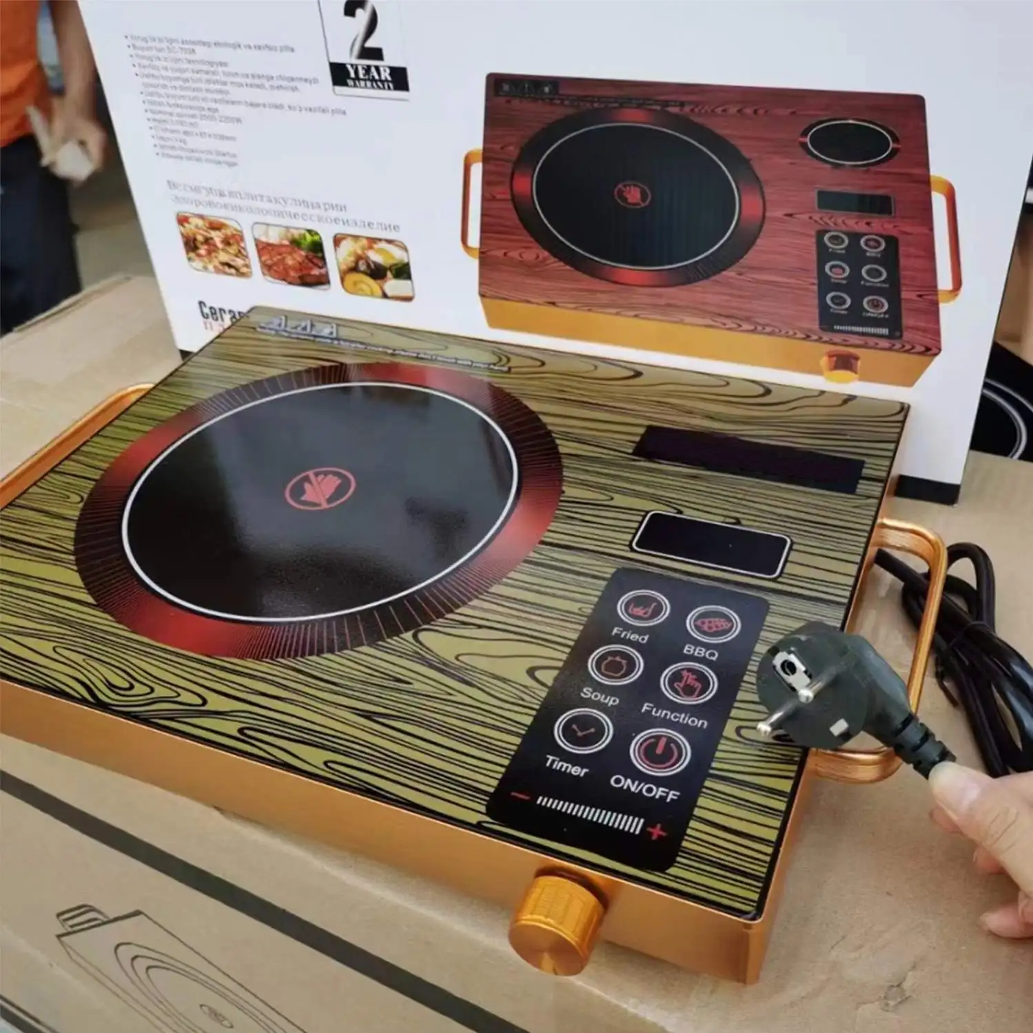 3500W Household Electric Stove Infrared Hot Plates Multifunction Digital Burner Induction Cooker Glass Ceramic Cooktop