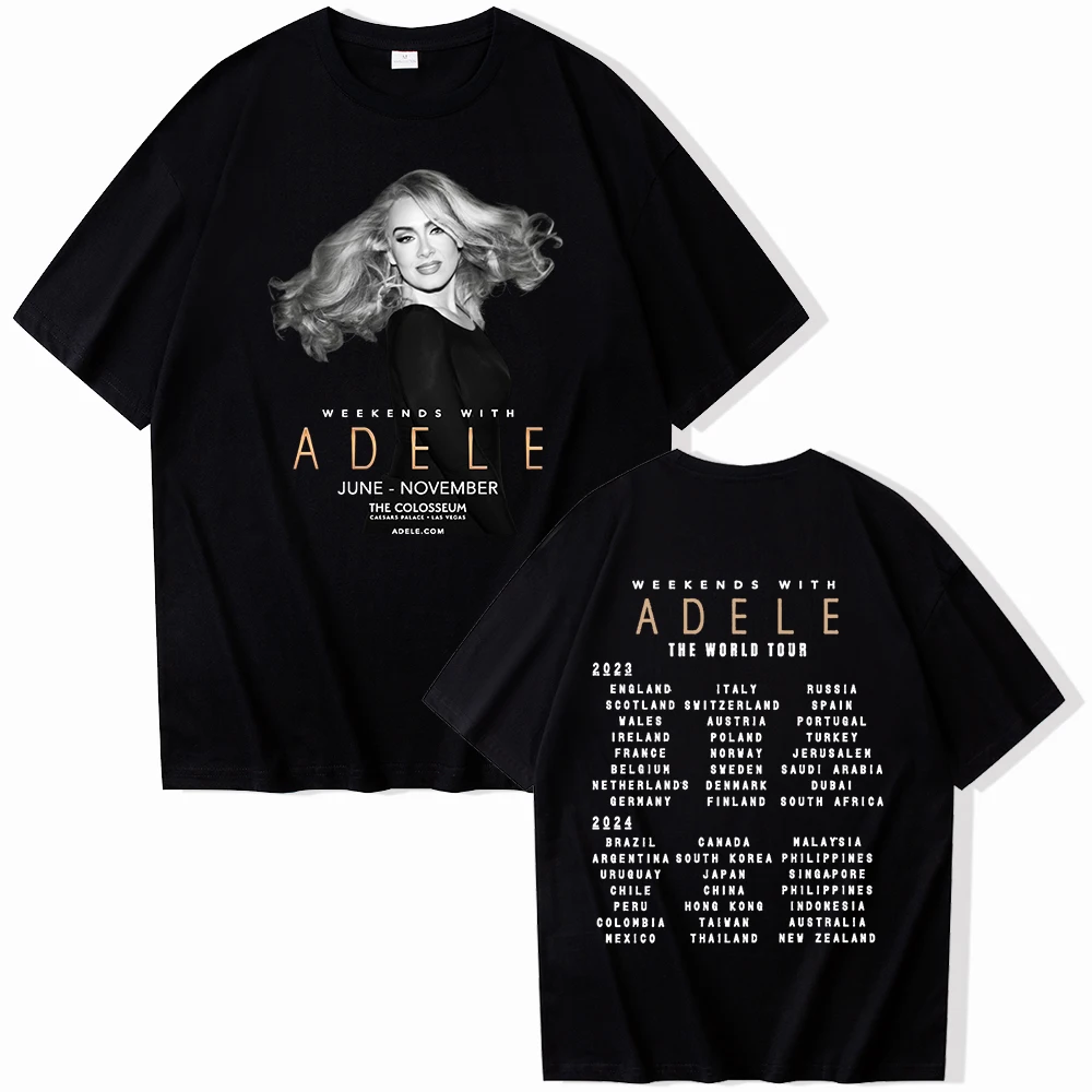 Weekends with Adele 2024 Tour Summer T-Shirts Unisex Harajuku O-Neck Short Sleeve Shirts Music