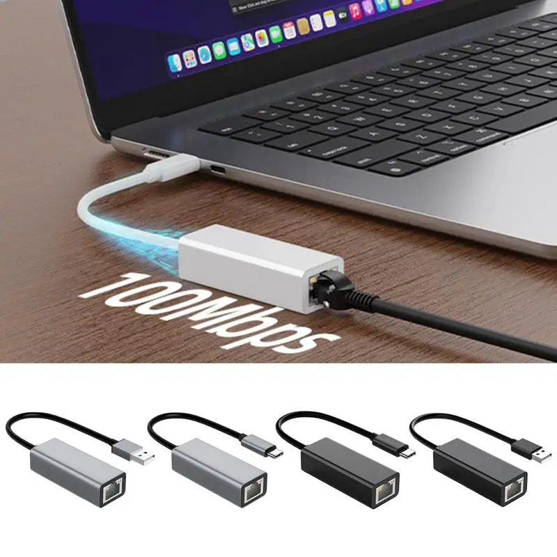 USB Type C Ethernet Adapter Network Card USB Type-C To RJ45 100Mbps Lan Internet Cable For MacBook PC Windows XP 7 8 10 LUX