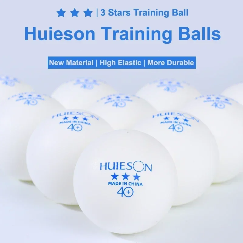 

HUIESON 3 Star Table Tennis Balls 40+ ABS New Material Ping Pong Balls with Seam for Training Competition 50PCS/20PCS Wholesale