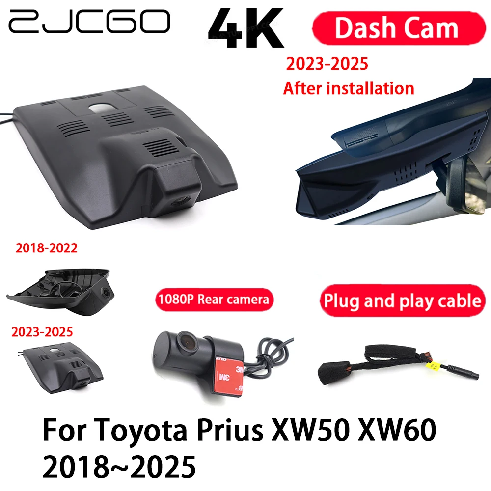 

Car Camera 4K Plug and Play Dash Cam Video Recorder Night Vision for Toyota Prius XW50 XW60 2018-2025
