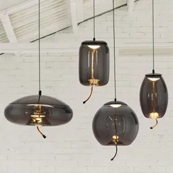 Scandinavian BROKIS Knot Pendant lamp Bedside Nordic Chandelier Luminaria Deco Glass Lustre Pendant Lamp Luminaire Suspendu